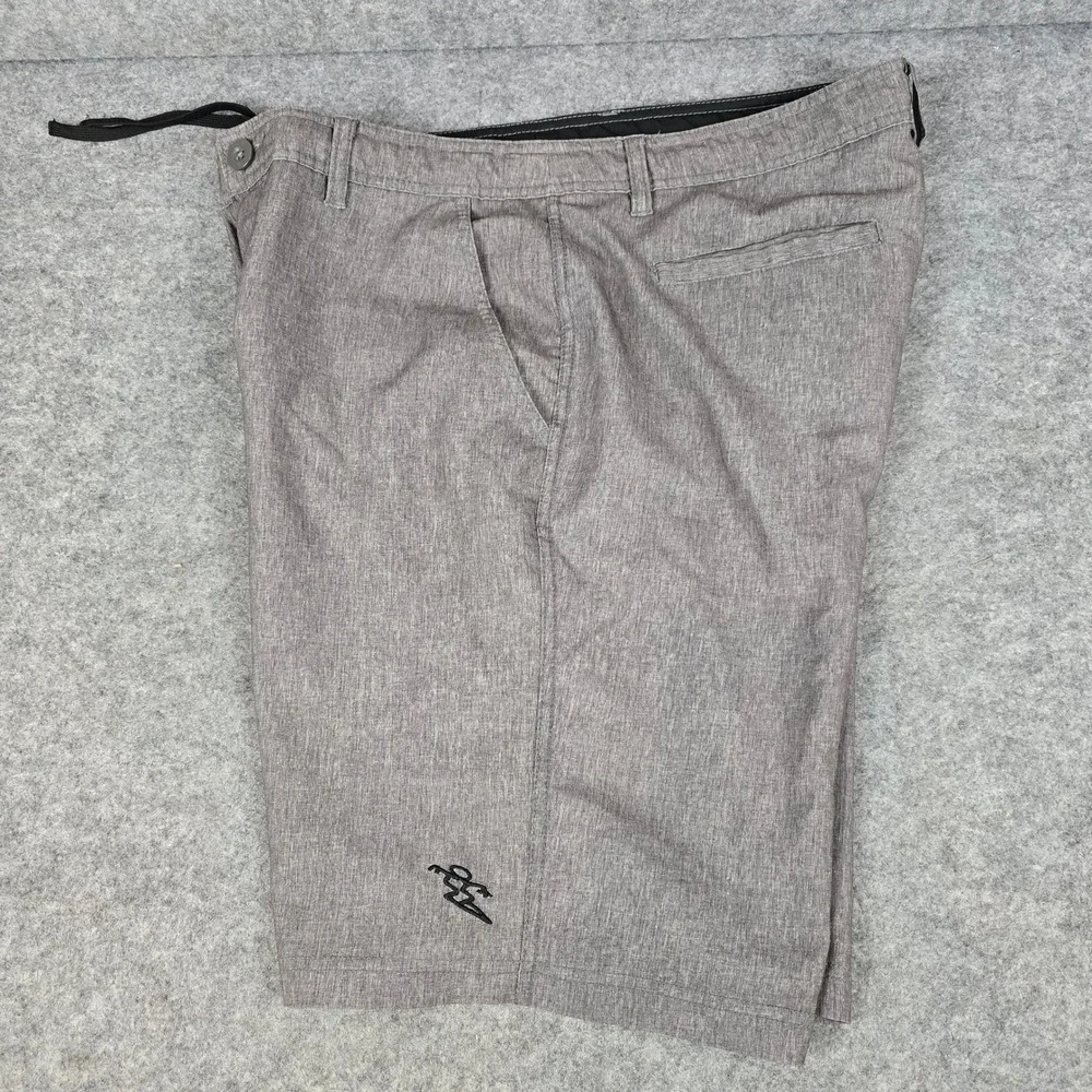 DaHui Mens Heather Grey Hybrid Board Shorts Stretch Surf Walk Shorts Size 34